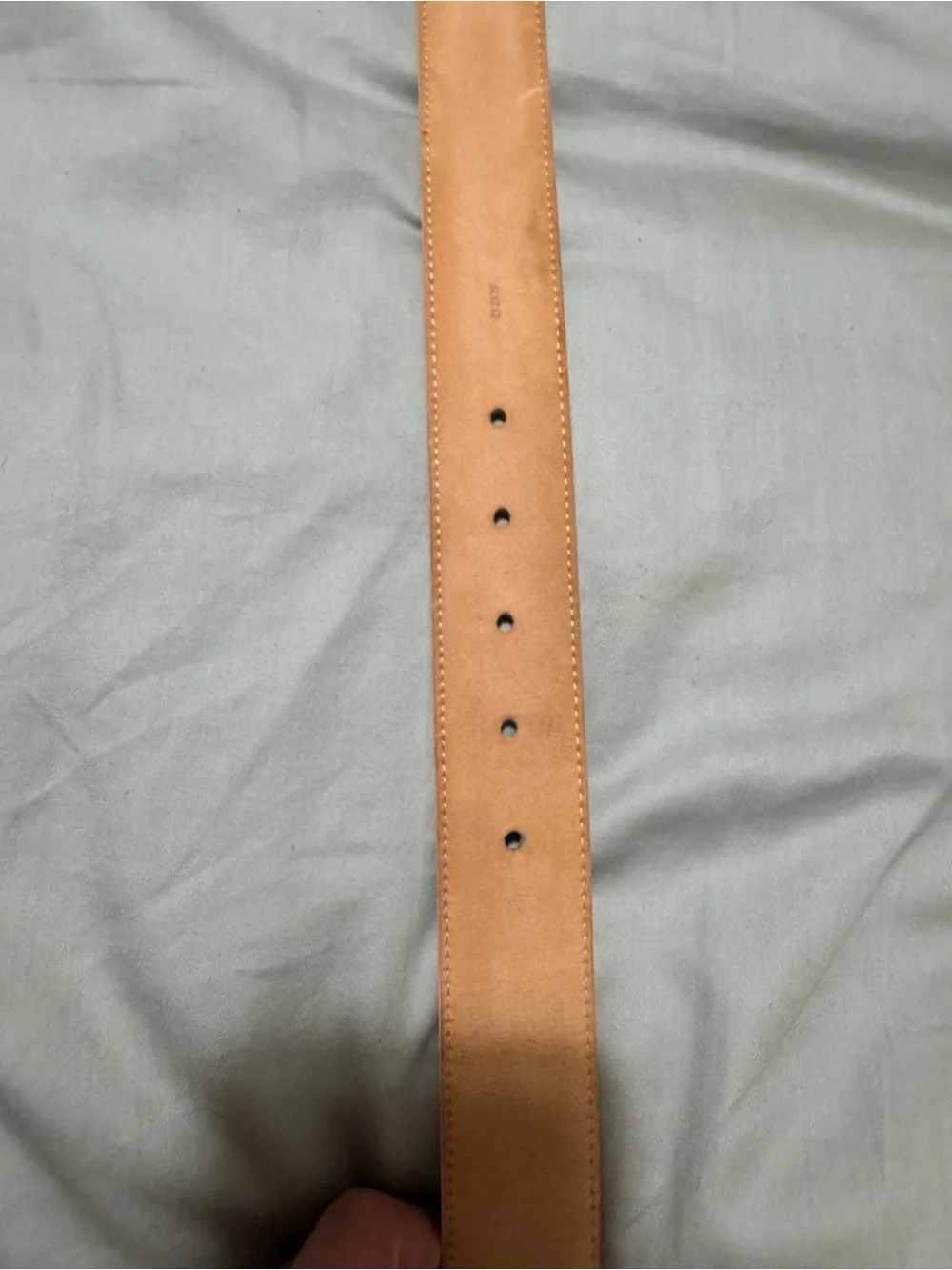 Louis Vuitton Damier Azur Canvas Belt with Gold Oval Plaque
